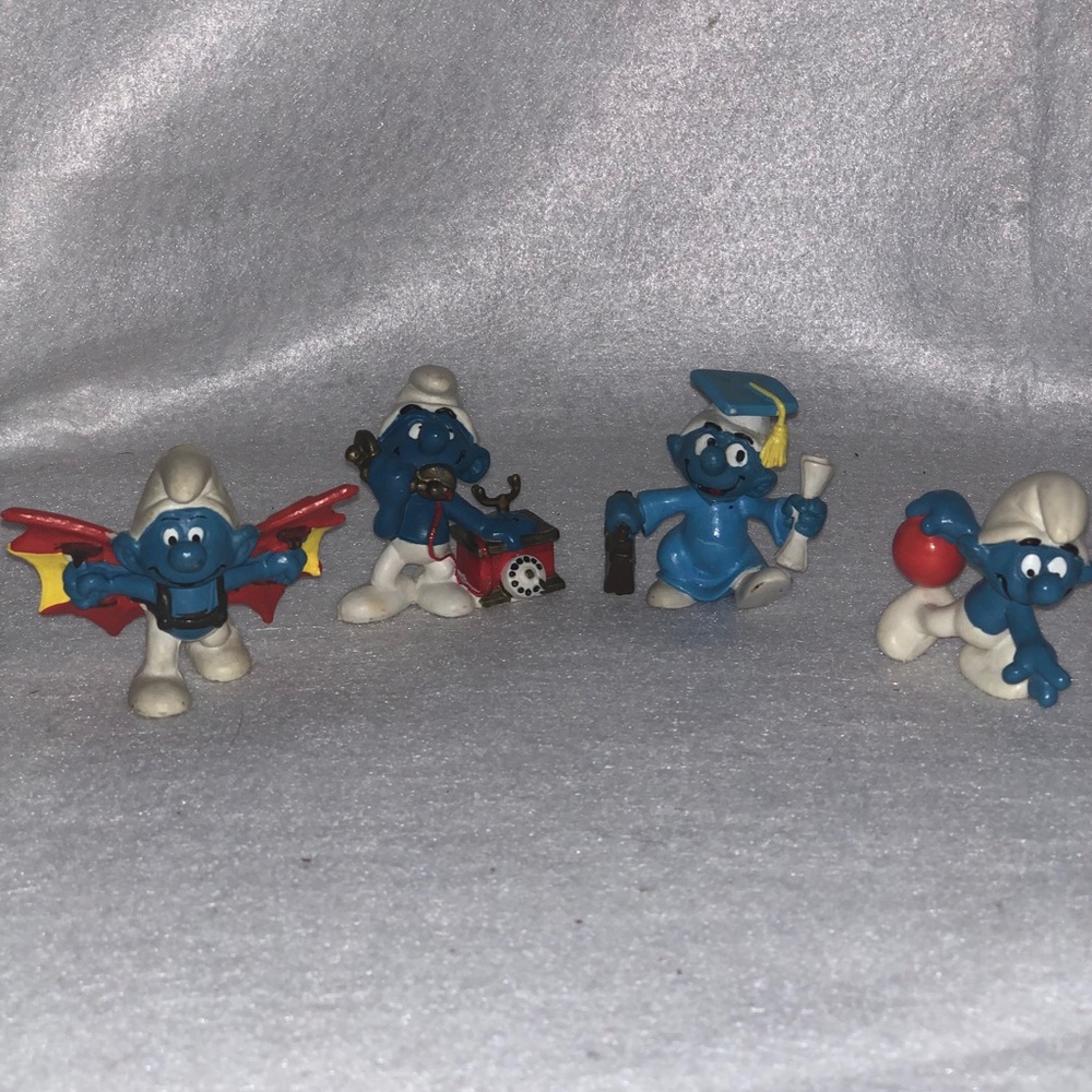 Smurfs Blue Figurine Set 1978 & 1980